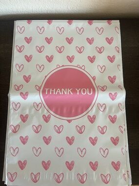Poly Mailers Pink Hearts set of 10